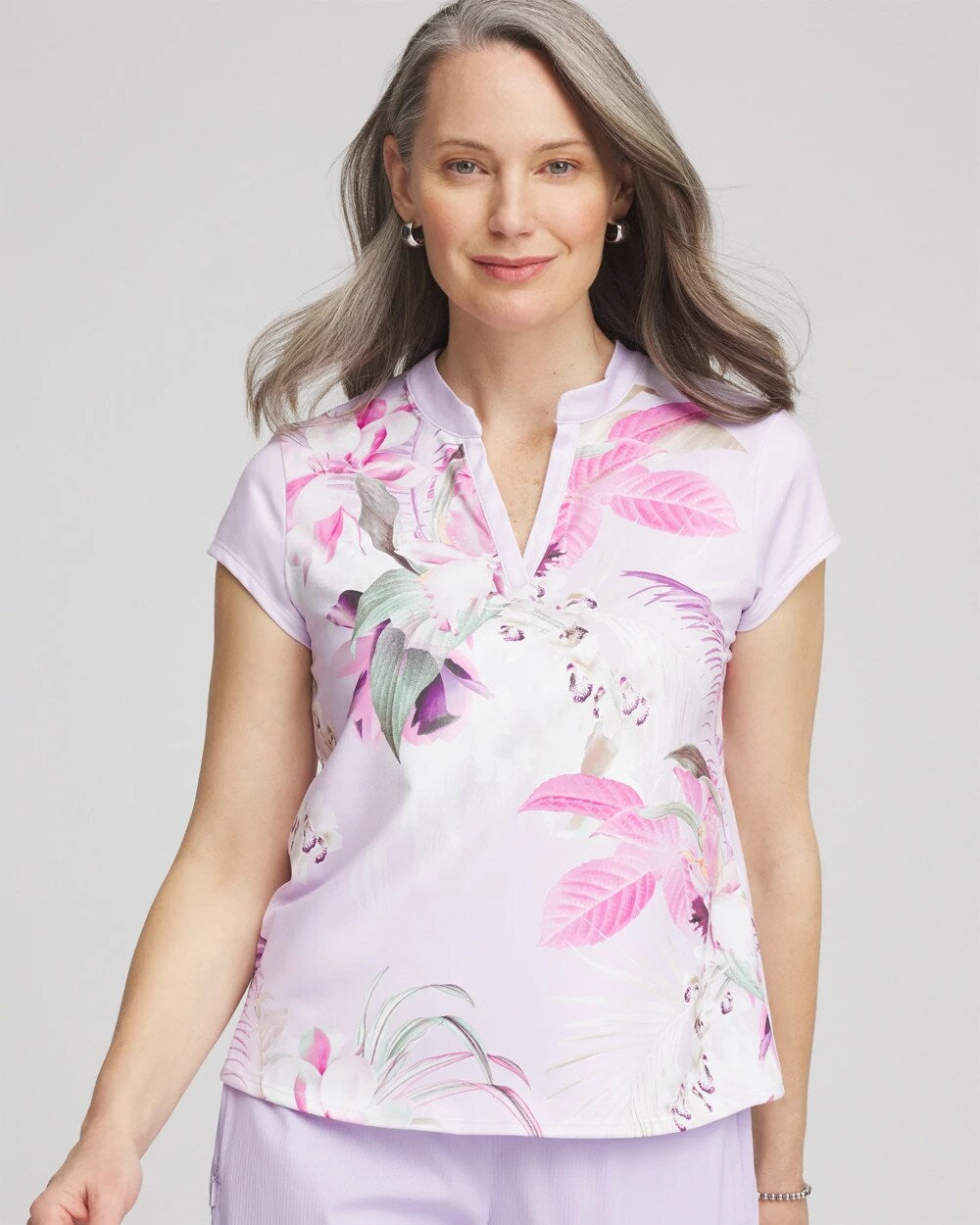 Zenergy UPF Floral Polo