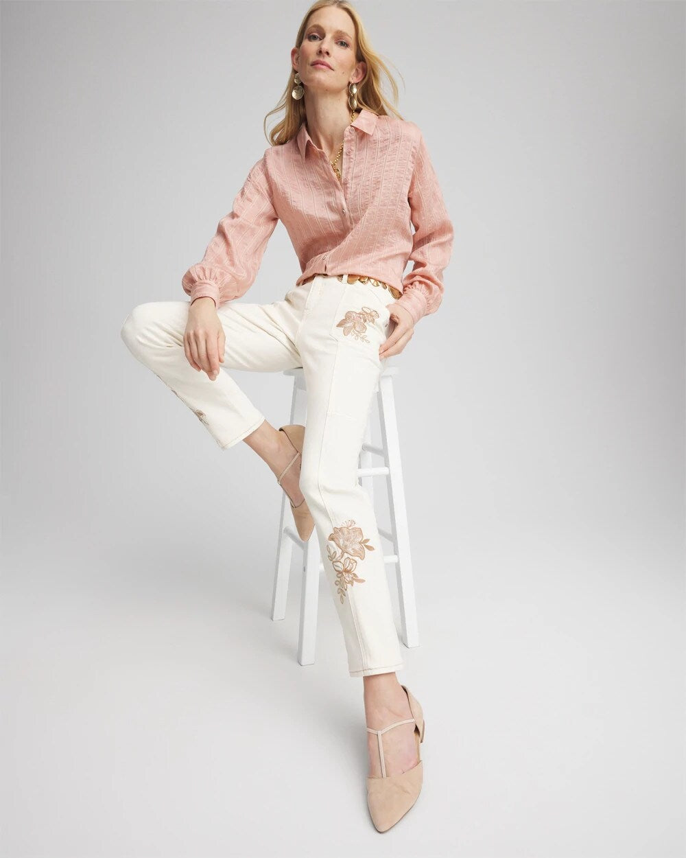 Girlfriend Ankle Utility Jeans