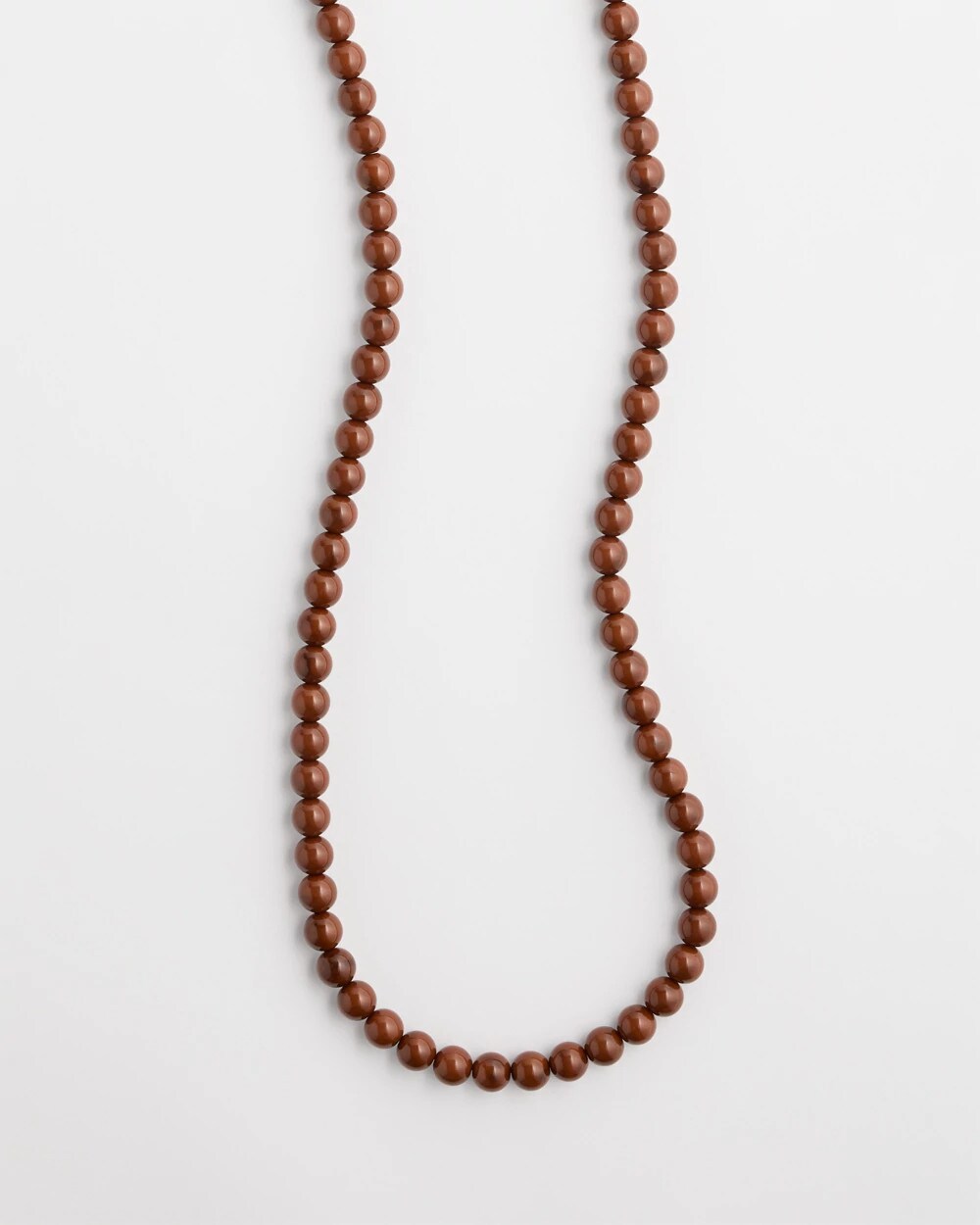 Long Beaded Single-Strand Necklace