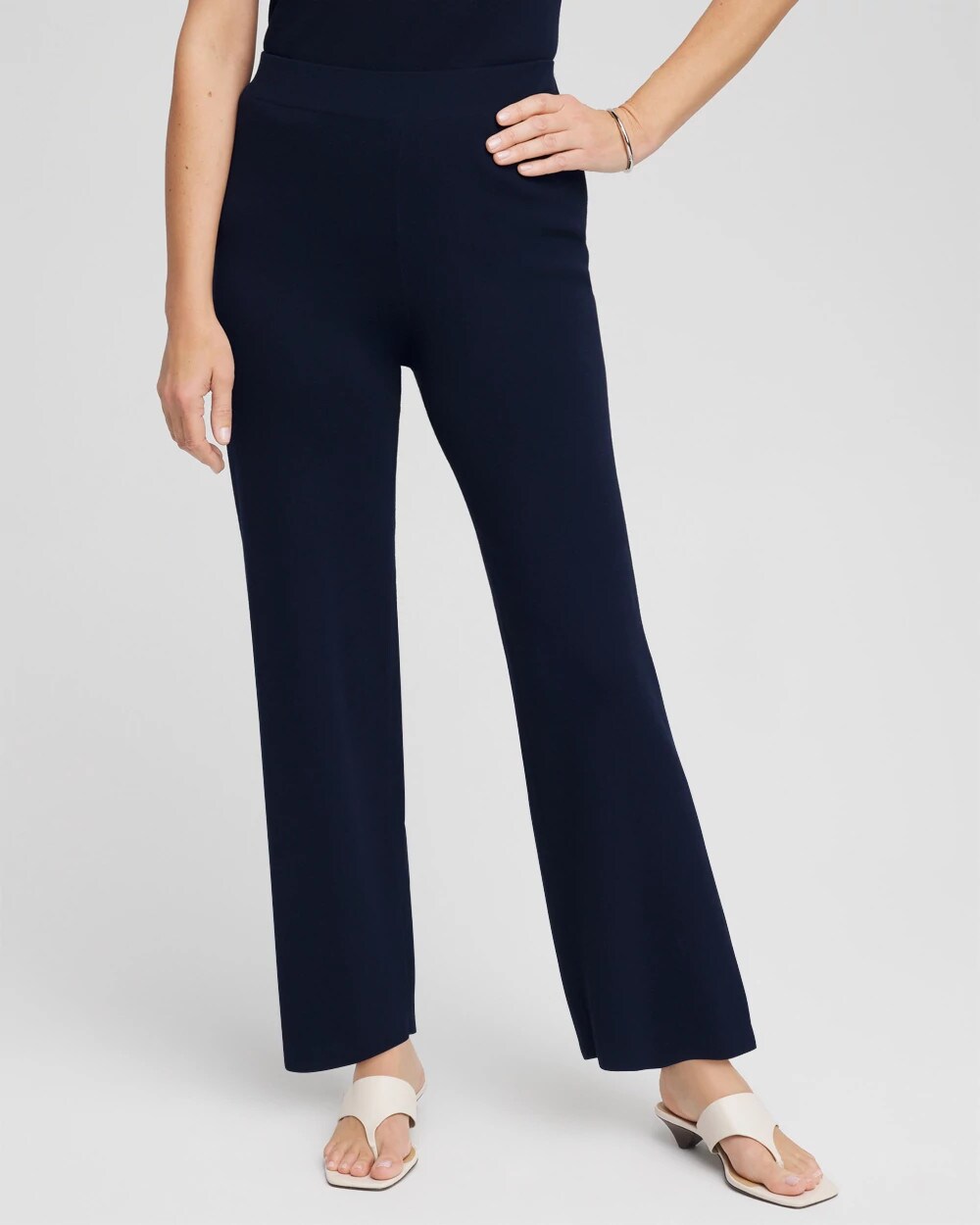 Travelers Sweater Knit Wide-Leg Pants