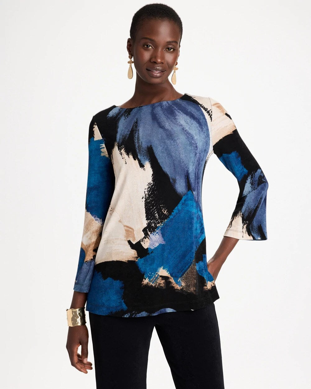 Travelers Brushed Colorblock Tunic