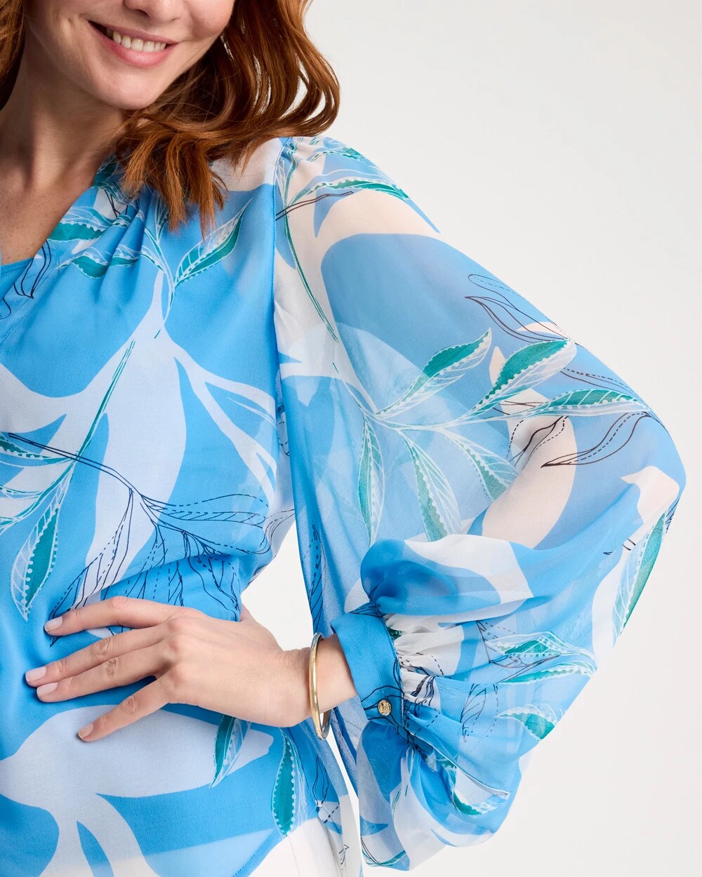 Caye Spray Georgette Blouse