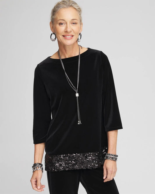 Travelers Velvet Sequin Tunic