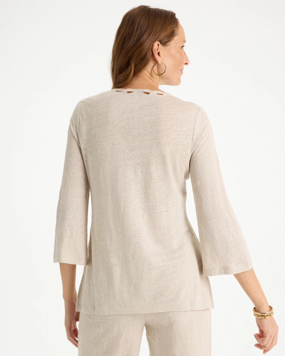 Embroidered Linen Tee