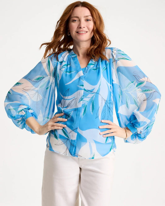 Caye Spray Georgette Blouse