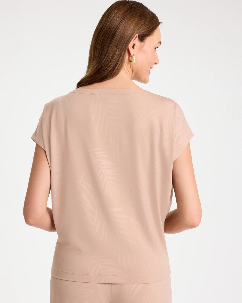 Travelers Palm Embossed Knit Top
