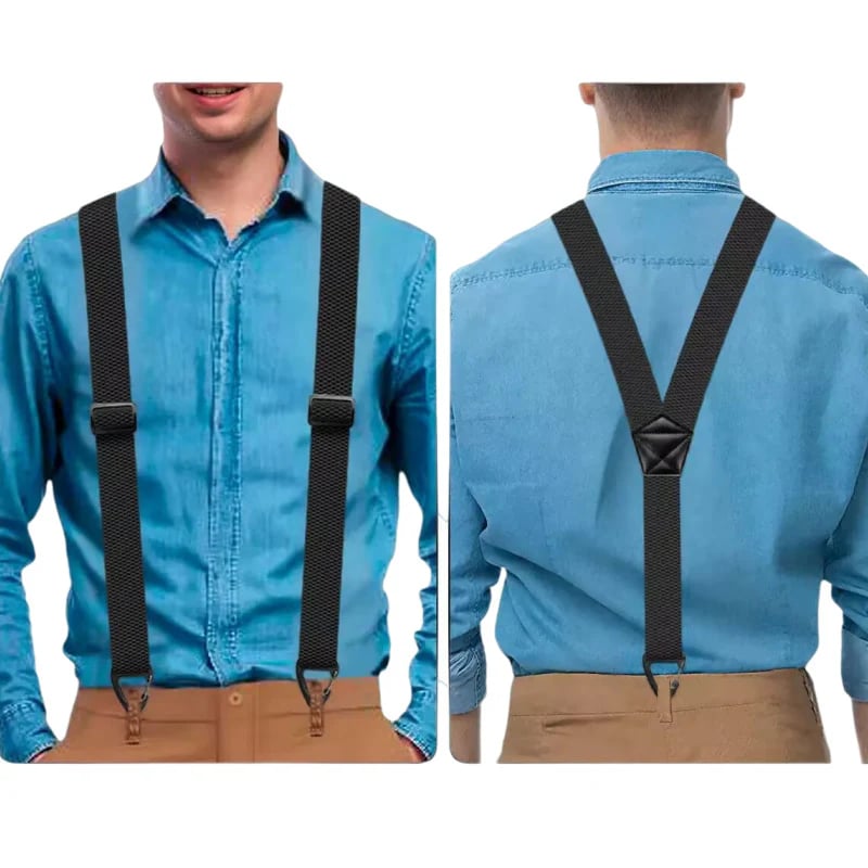 🔥⏰Men's X-Back Suspenders with Hook Clips