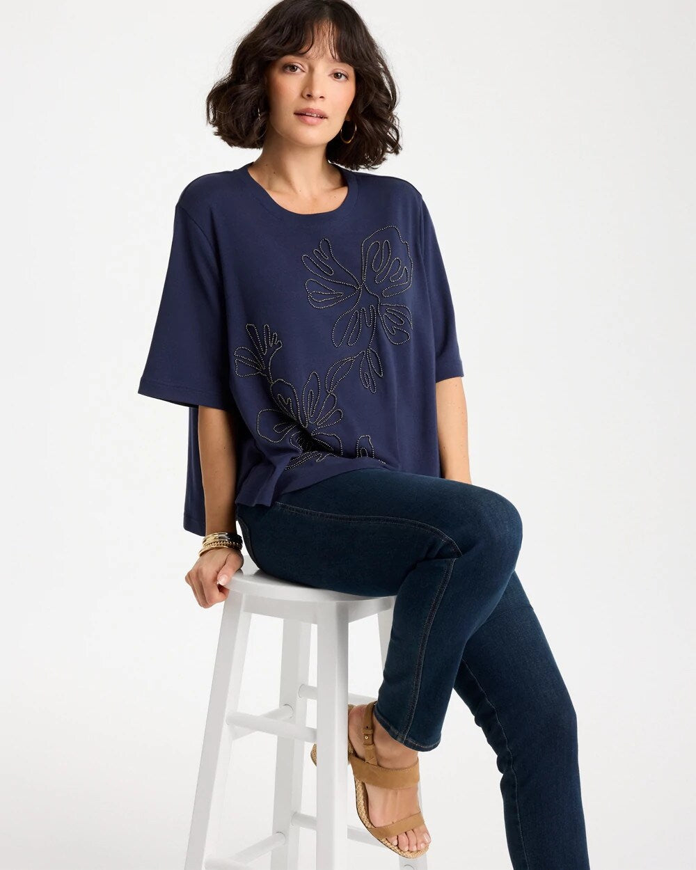 Caviar Beaded Cotton Tee
