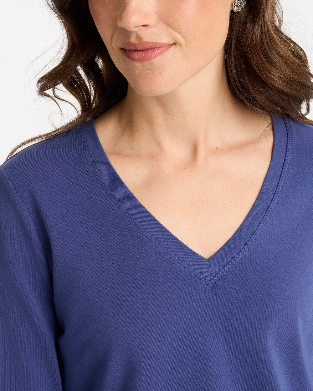 Cotton Stretch 3/4 Sleeve Tee