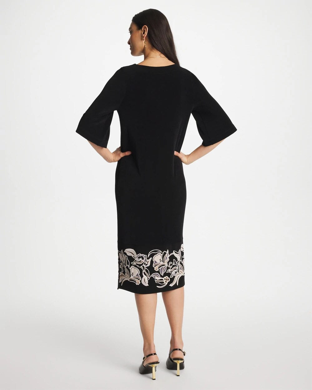Travelers Border Kimono Sleeve Dress