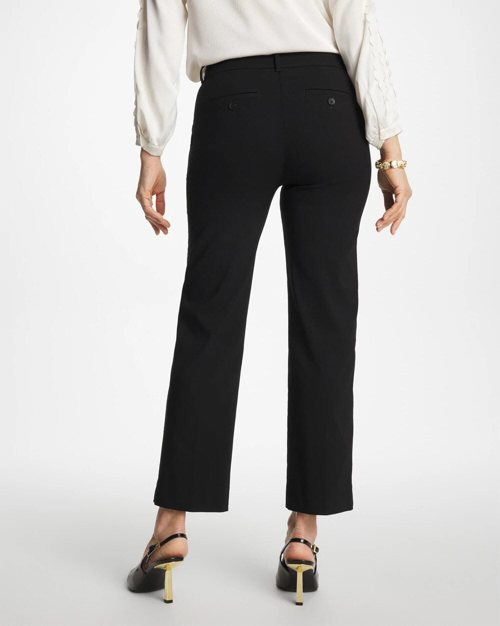 Emme Fly Front Straight Crop Pants