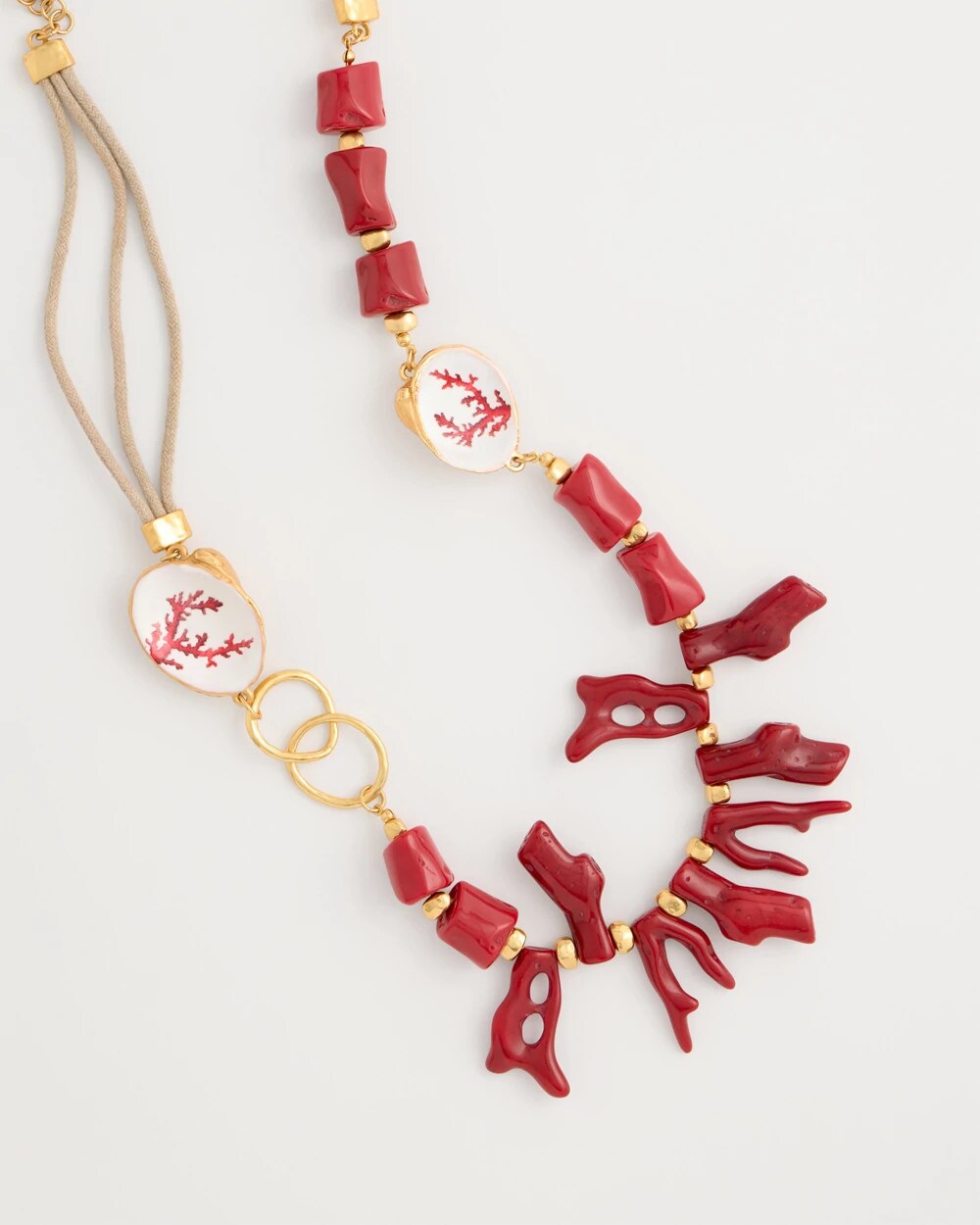 Chico's Originals Red Resin Necklace