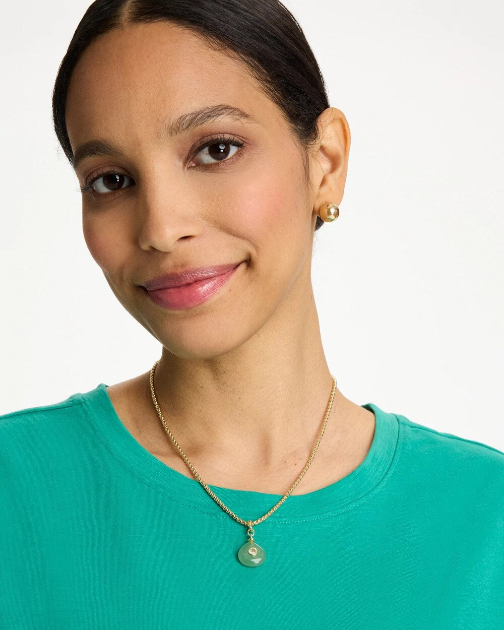 Aventurine Stone Pendant Necklace