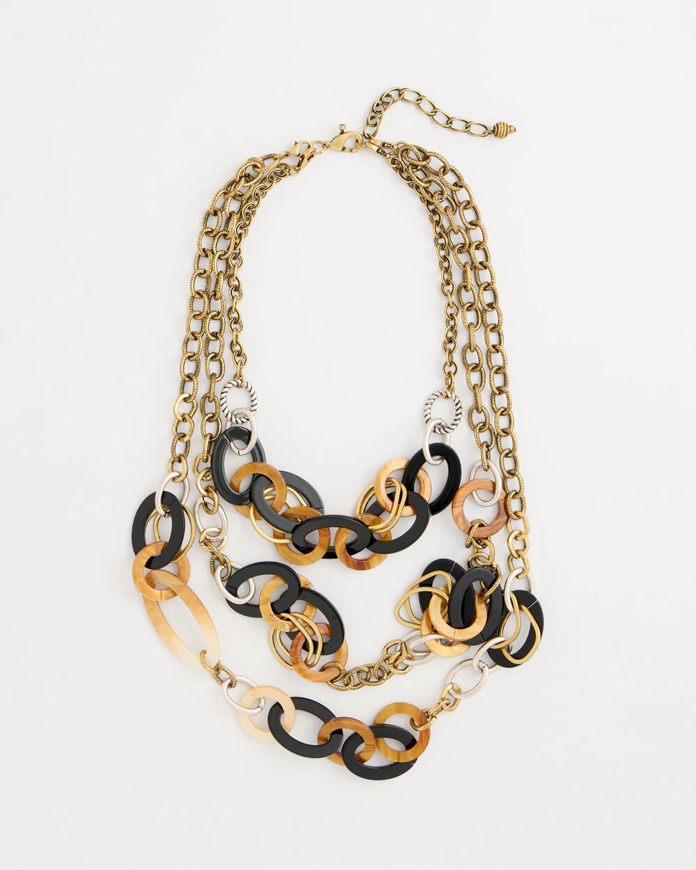 Triple Strand Convertible Resin Necklace