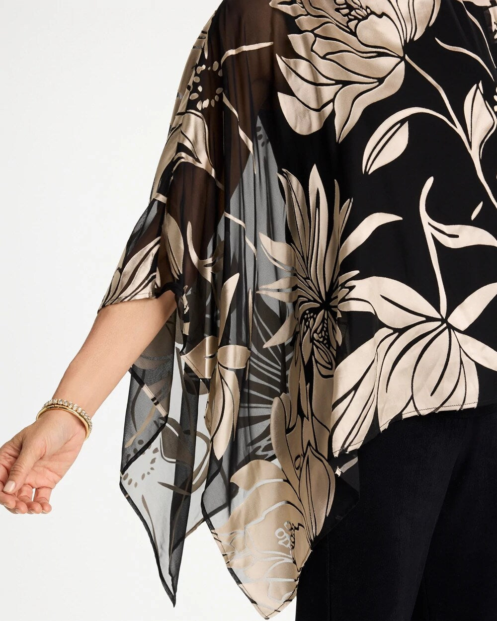 Travelers Burnout Floral Chiffon Top