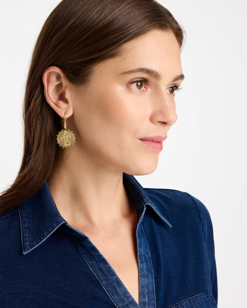 Coin Fishwire Earrings