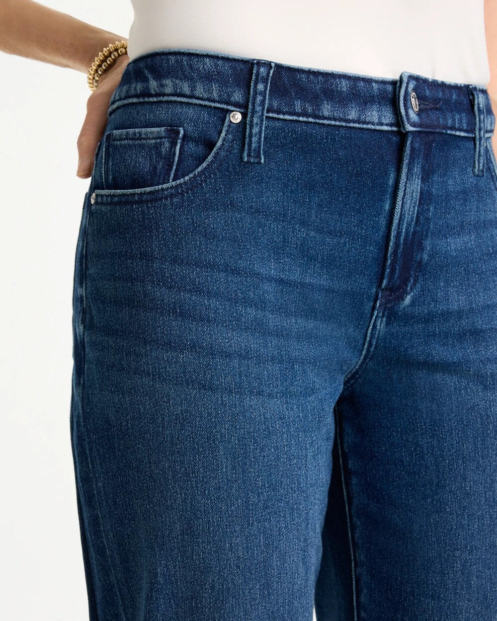 Slim Tapered Ankle Knit Denim