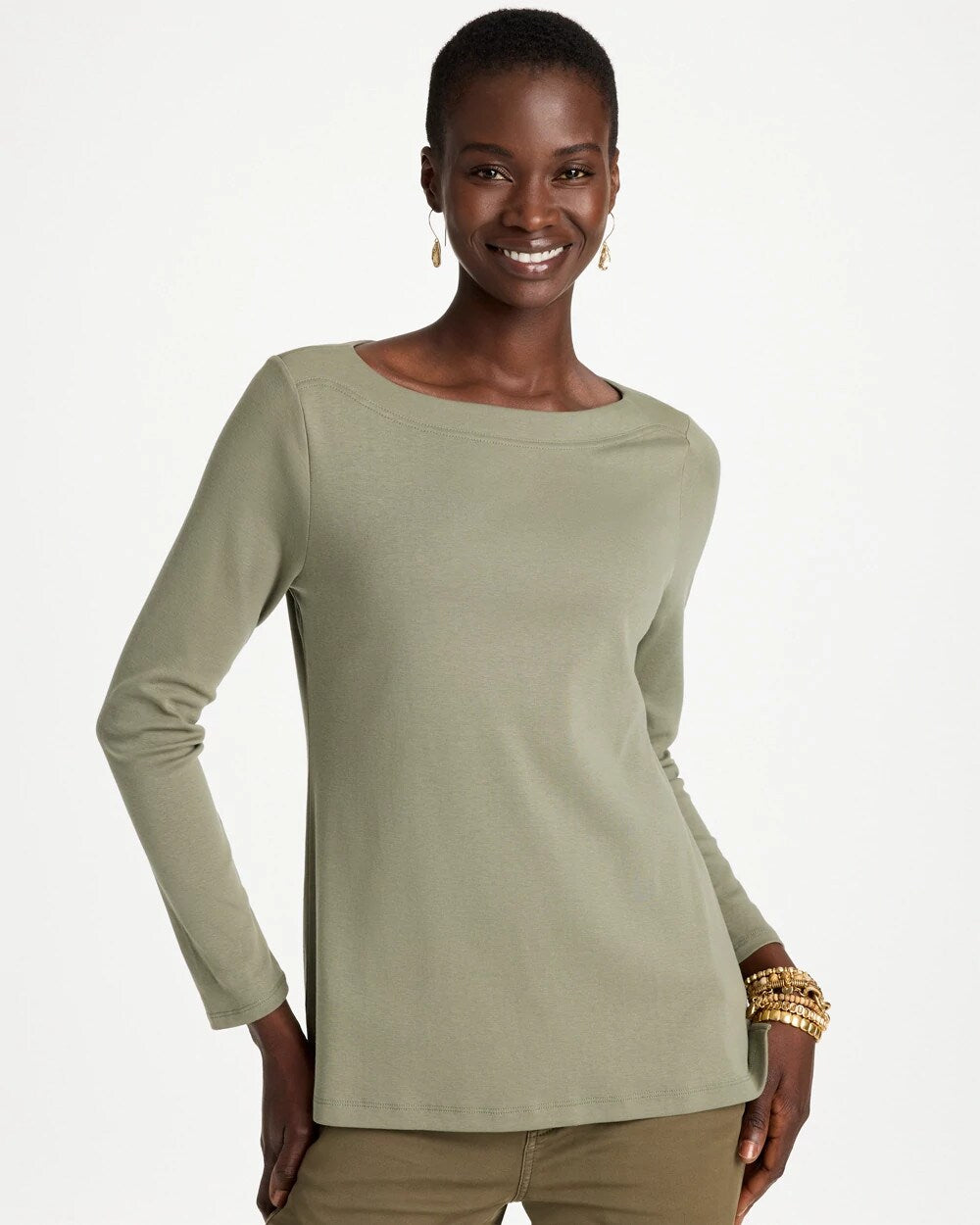 Pima Cotton Boatneck Tee