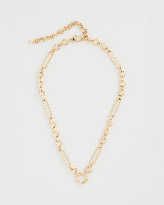 Shiny Goldtone Novelty Charm Necklace