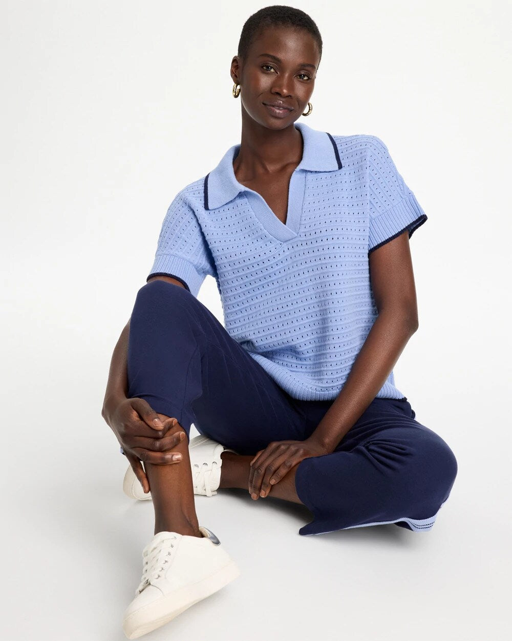 Zenergy Luxe Pointelle Sweater