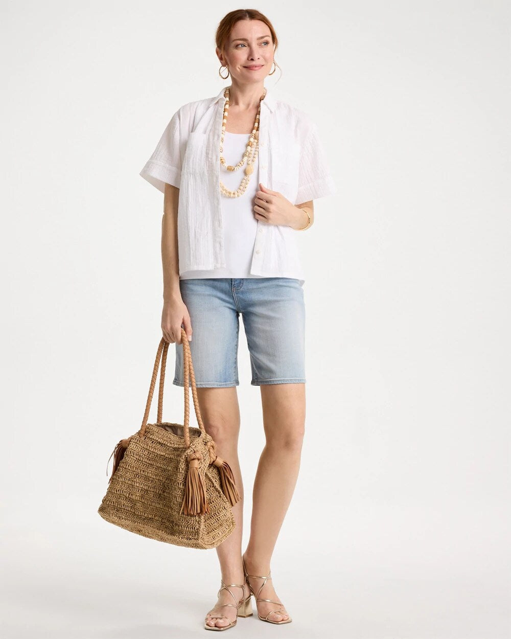 Cotton Gauze Camp Shirt