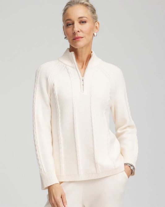 Zenergy Luxe Cashmere Blend Half Zip Top