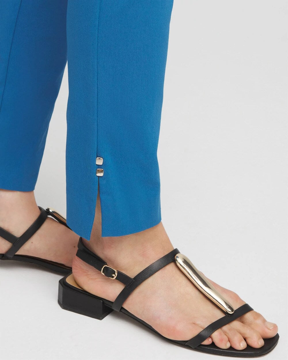 Brigitte Rivet Slit Ankle Pants