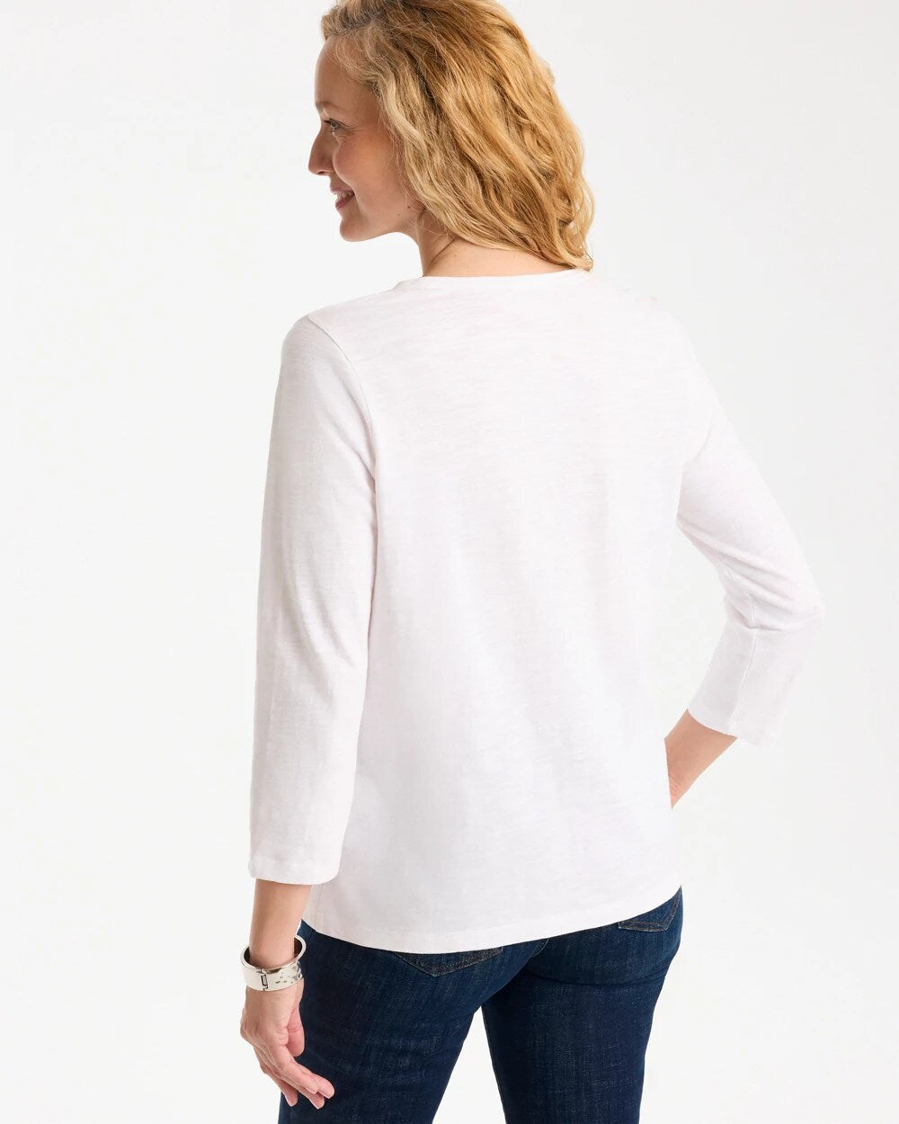 Cotton Slub Lace Applique Tee