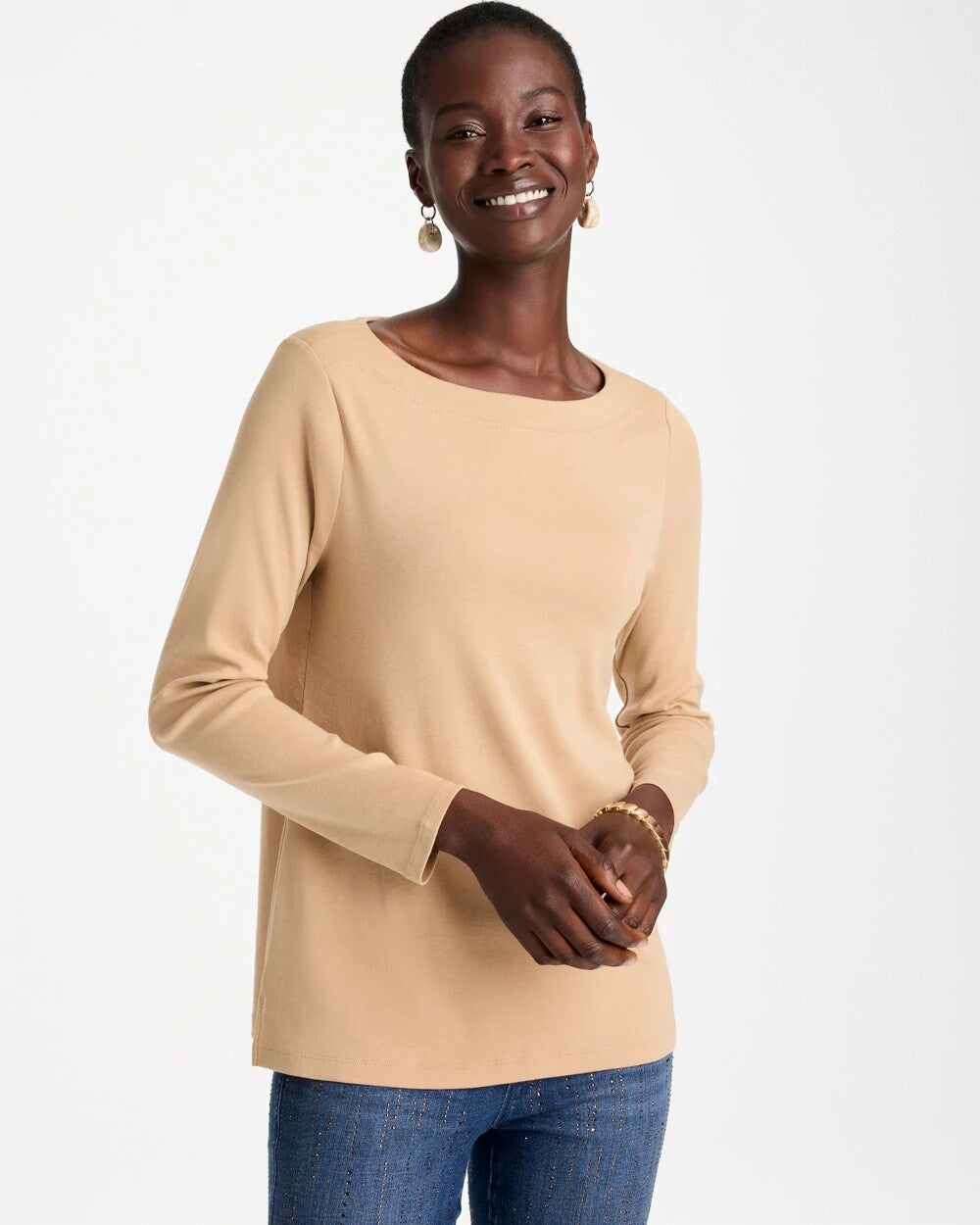 Pima Cotton Boatneck Tee
