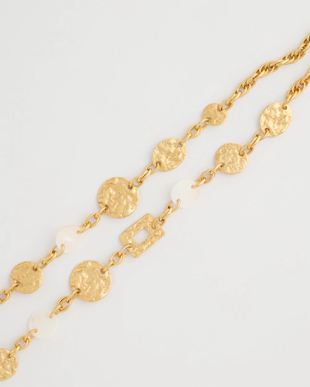 Pearl Hammered Short Necklace
