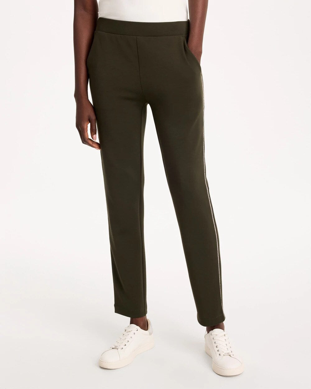 Zenergy Caviar Bead Scuba Ankle Pants