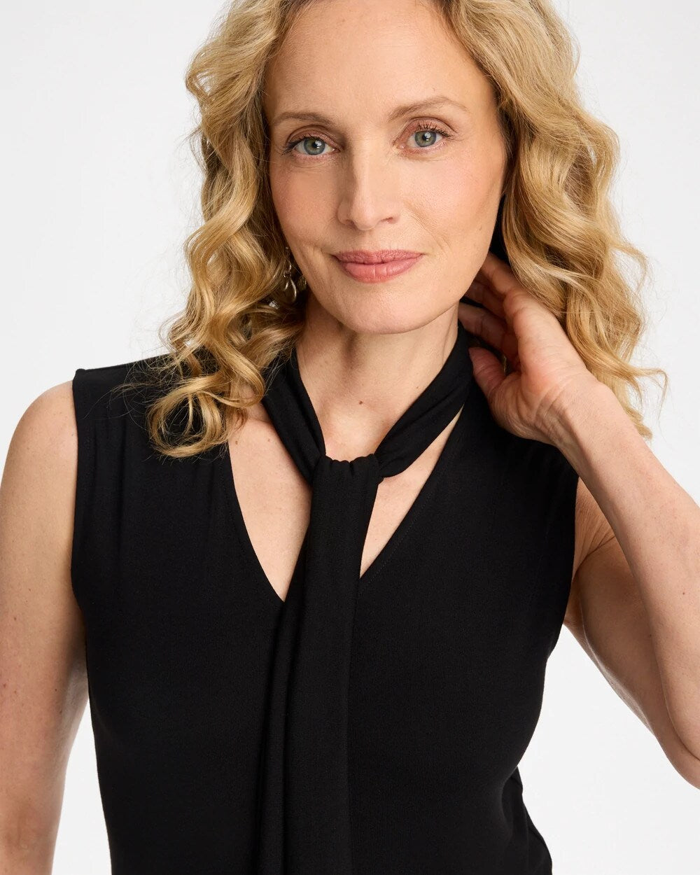 Soft Stretch Tie Neck Tank