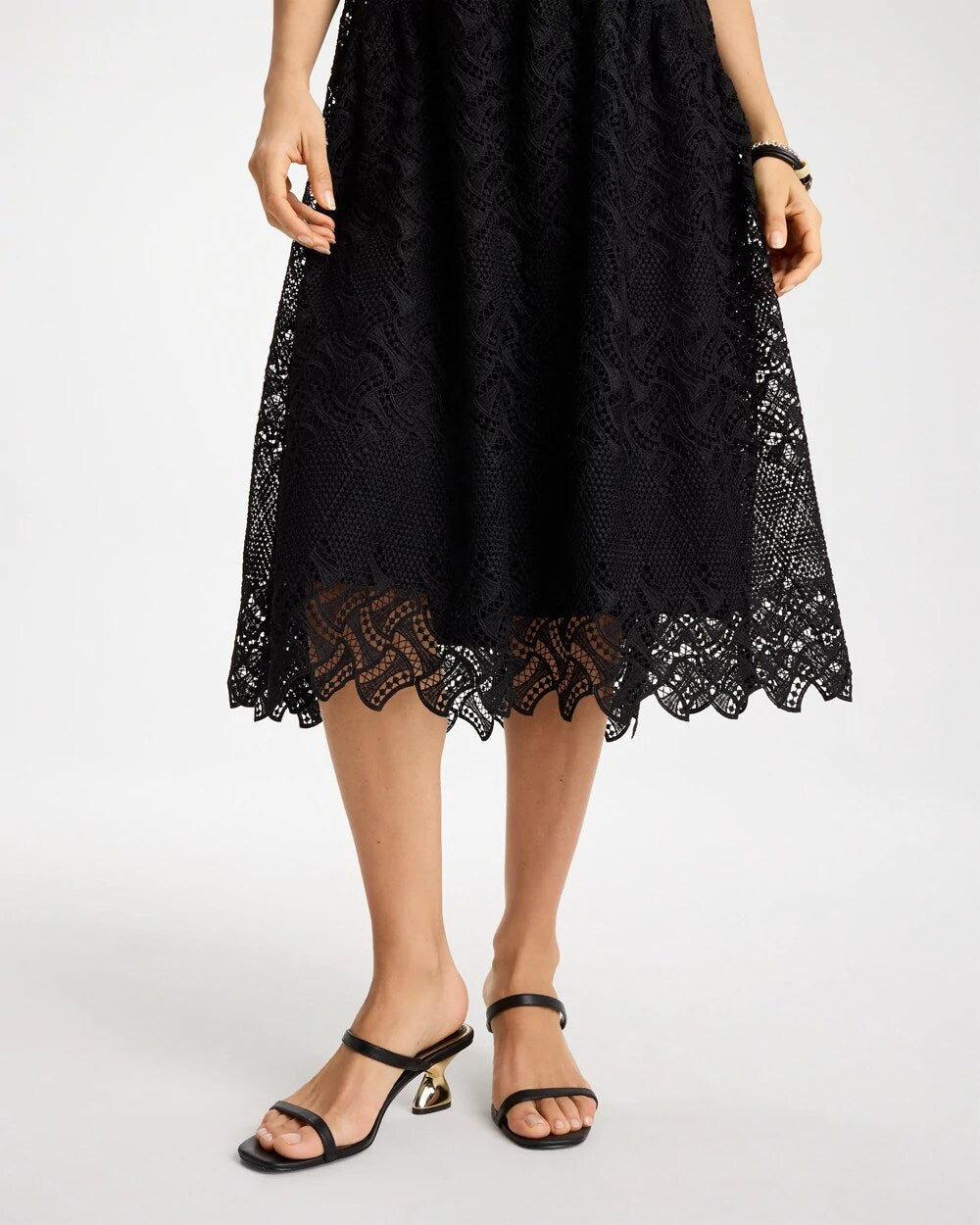 Embroidered Lace Sleeveless Dress