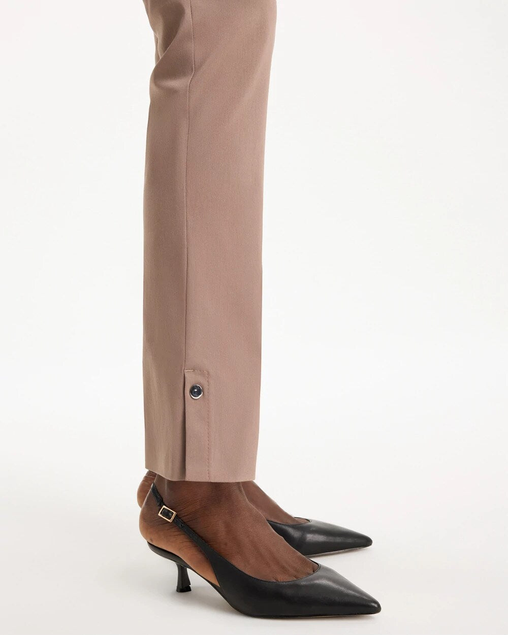 Brigitte Slim Button Hem Pants