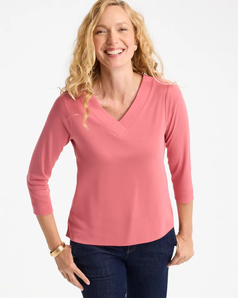 Pima Cotton 3/4 Sleeve Tee