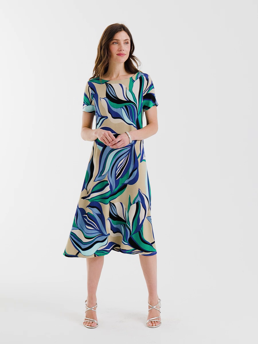 Travelers Marble Flora Swing Dress