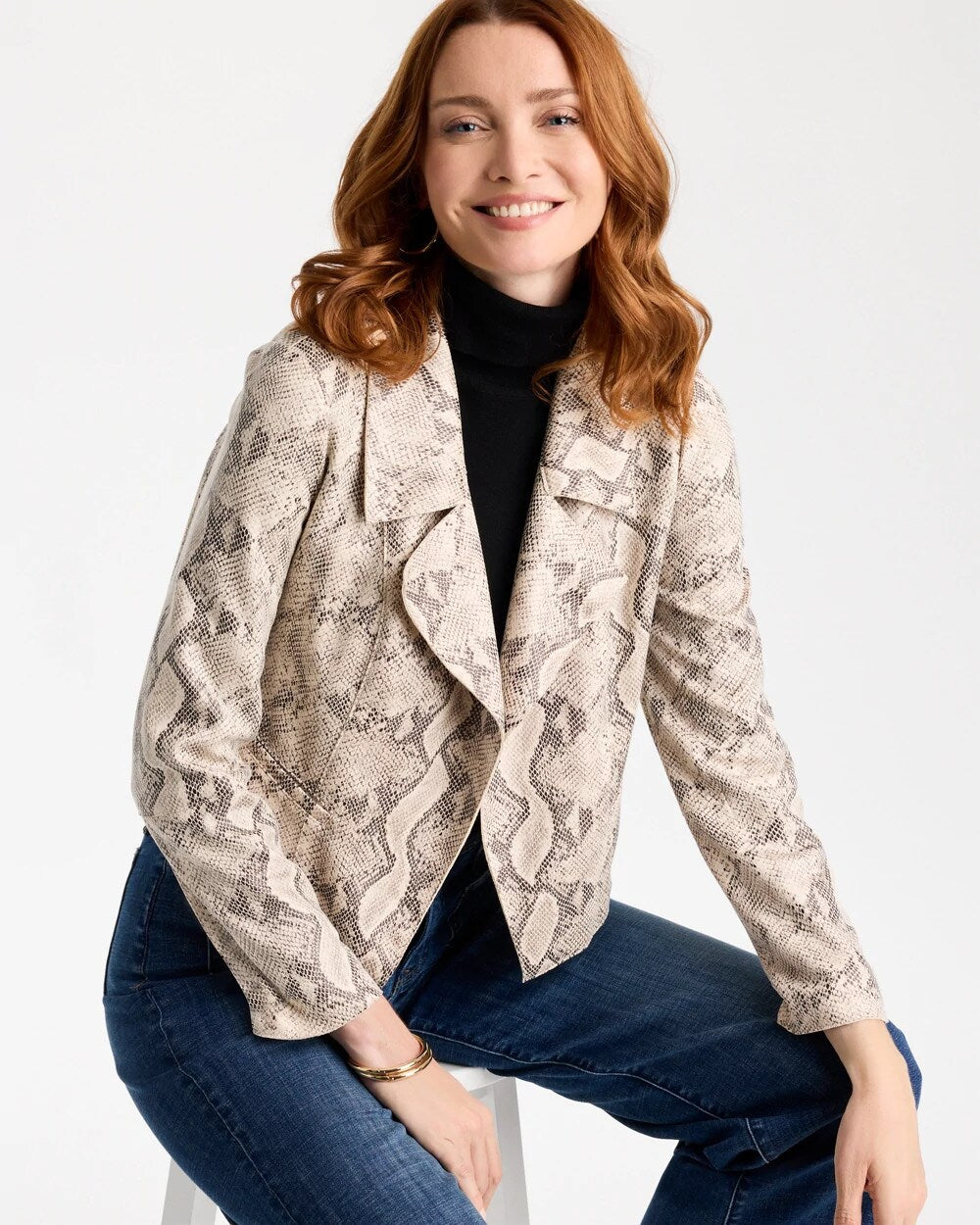 Snake Skin Printed Jacket