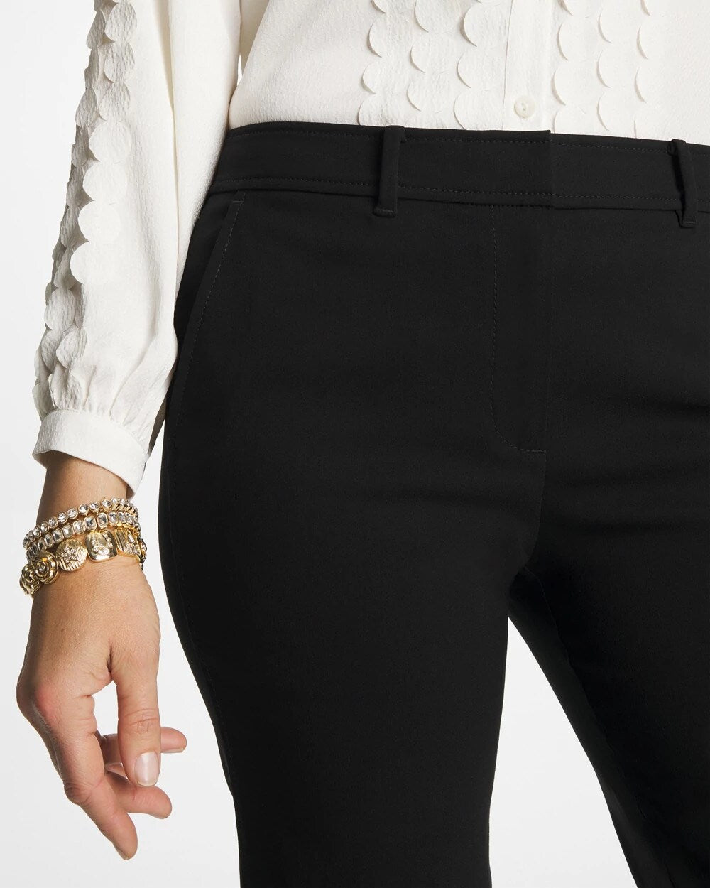 Emme Fly Front Straight Crop Pants