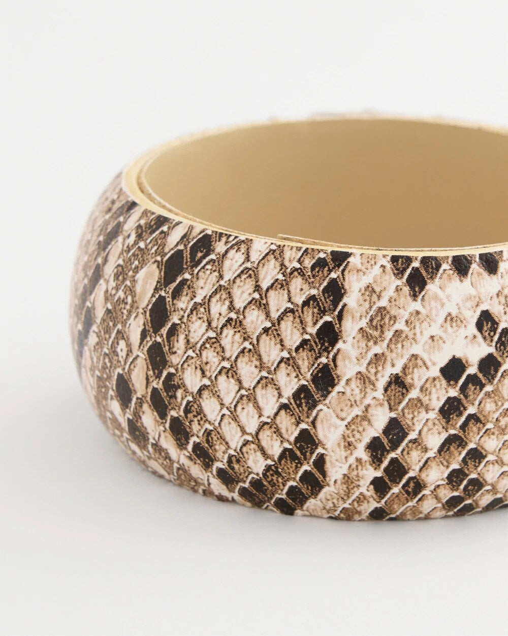 Snake Textured Rounded Bangle