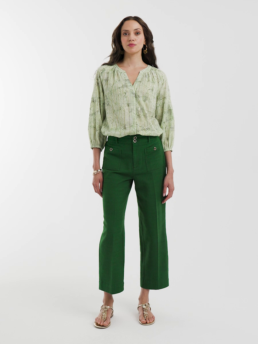 Petite Cropped Straight-Leg Pants