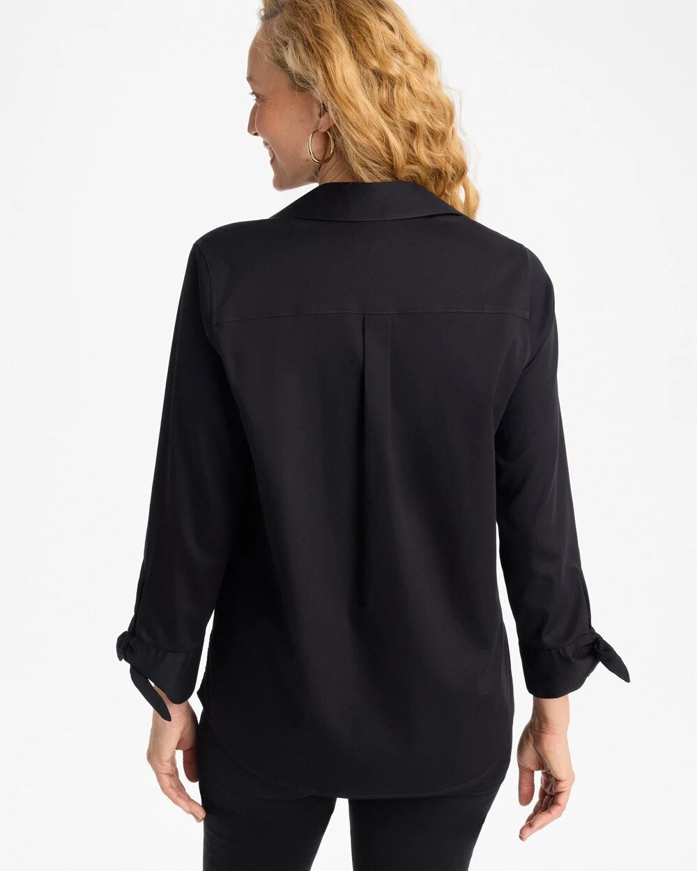 No Iron Stretch Tie-Cuff Shirt
