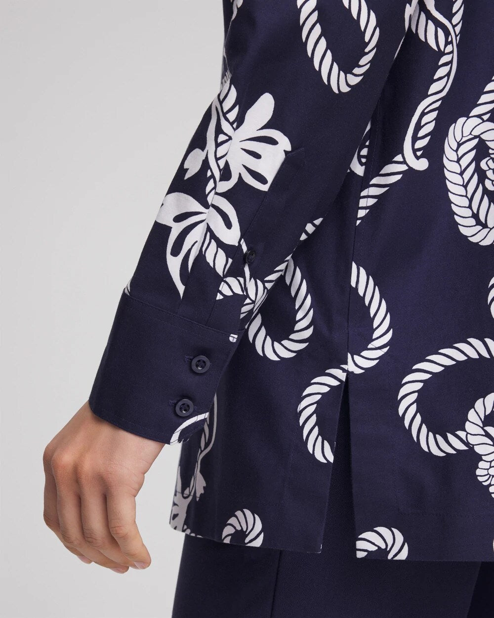 No Iron Rope Print Tunic