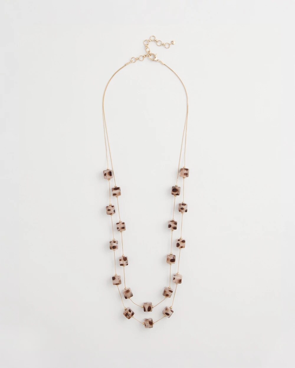 Cubed Tortoise Double-Strand Necklace