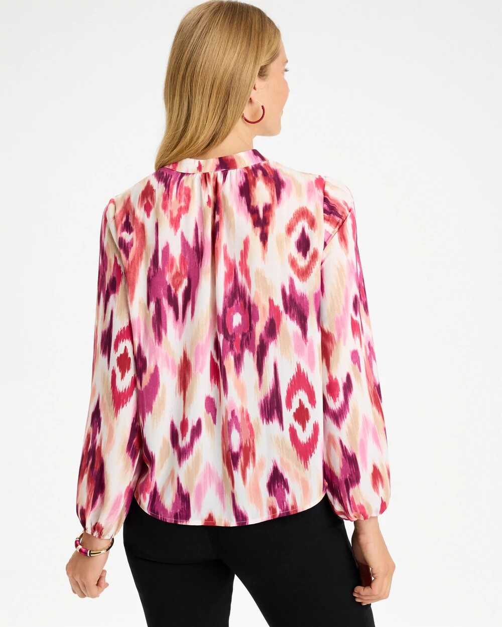 Crepe Sunset Long Sleeve Blouse