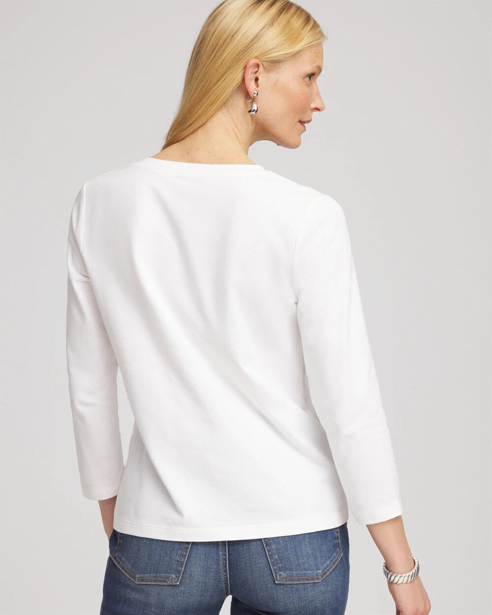 Cotton Stretch 3/4 Sleeve Tee