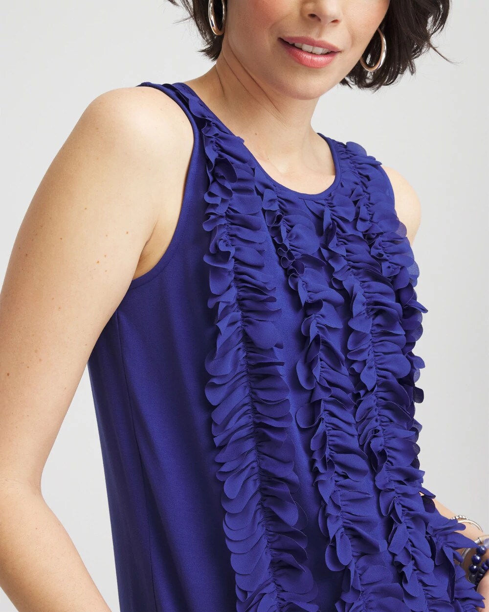 3D Ruffle Front Tank