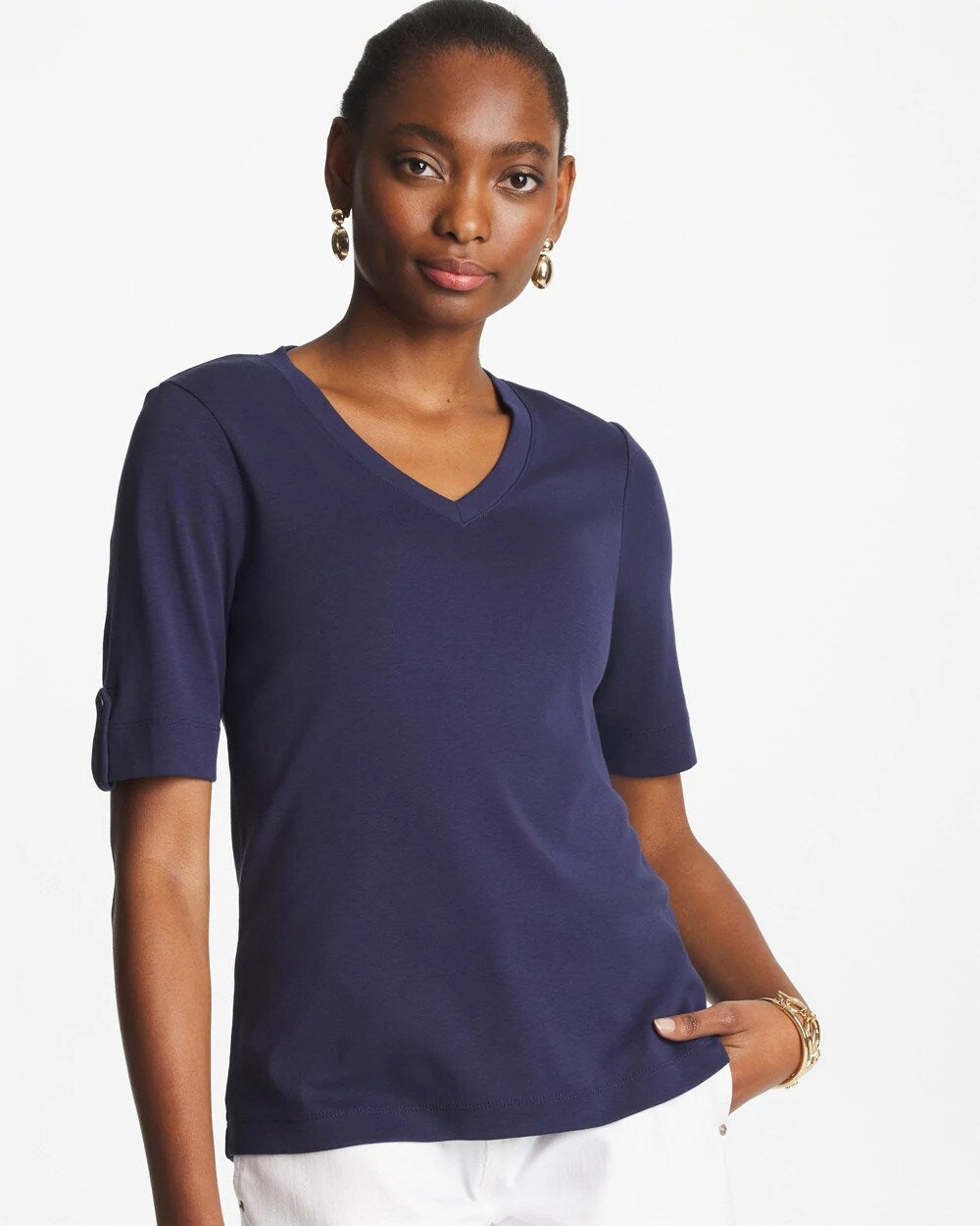 Pima V-Neck Tee