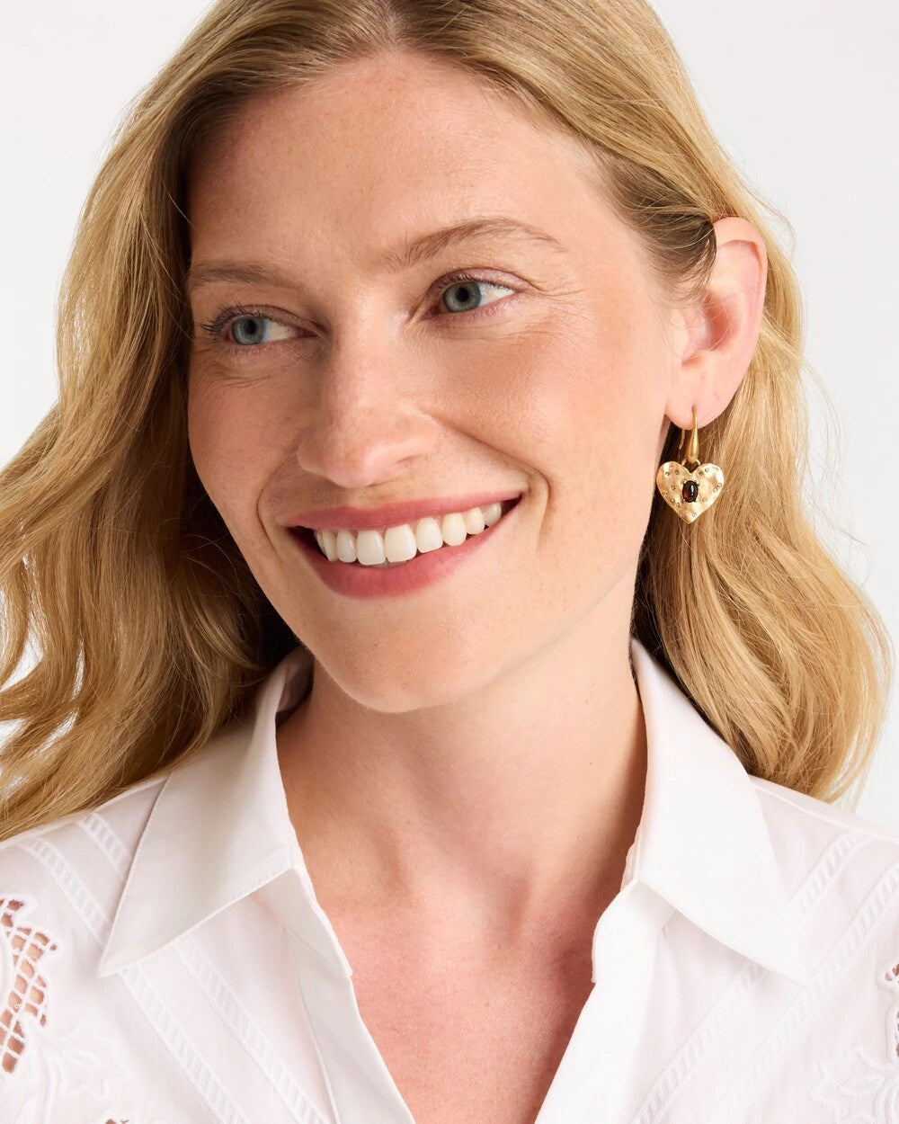 Textured Heart Earrings
