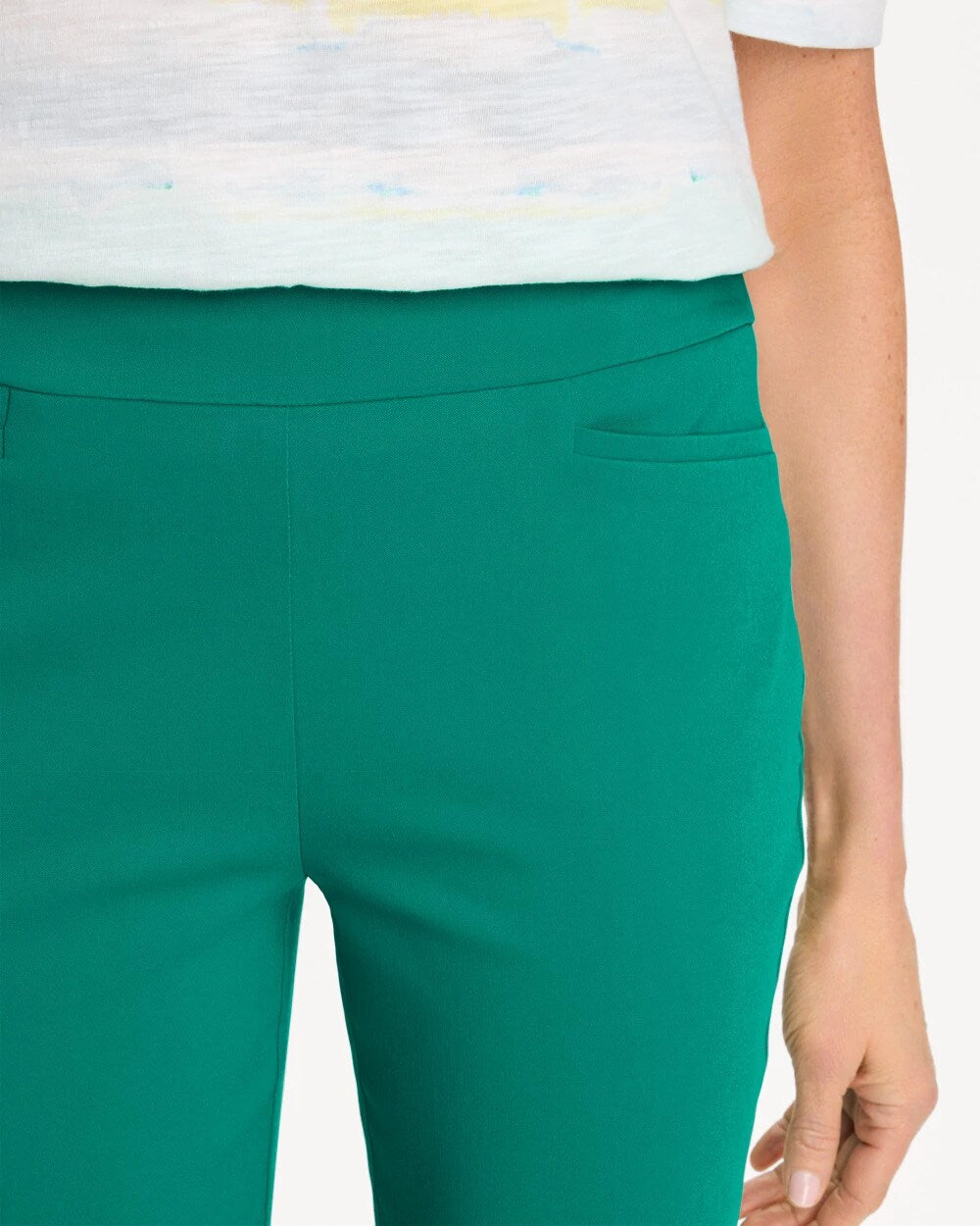 Brigitte Slim Pull-On Crop Pant