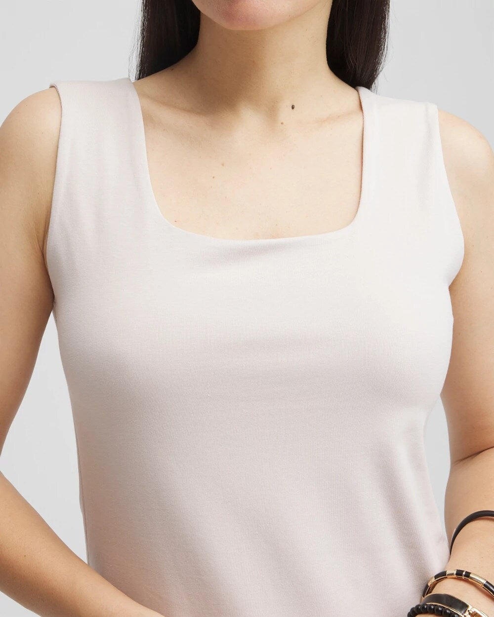 Contour Cotton Square Neck Tank